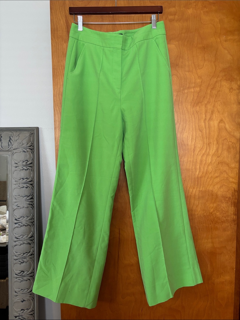 ME+EM Bright Green Wide-Leg Trousers